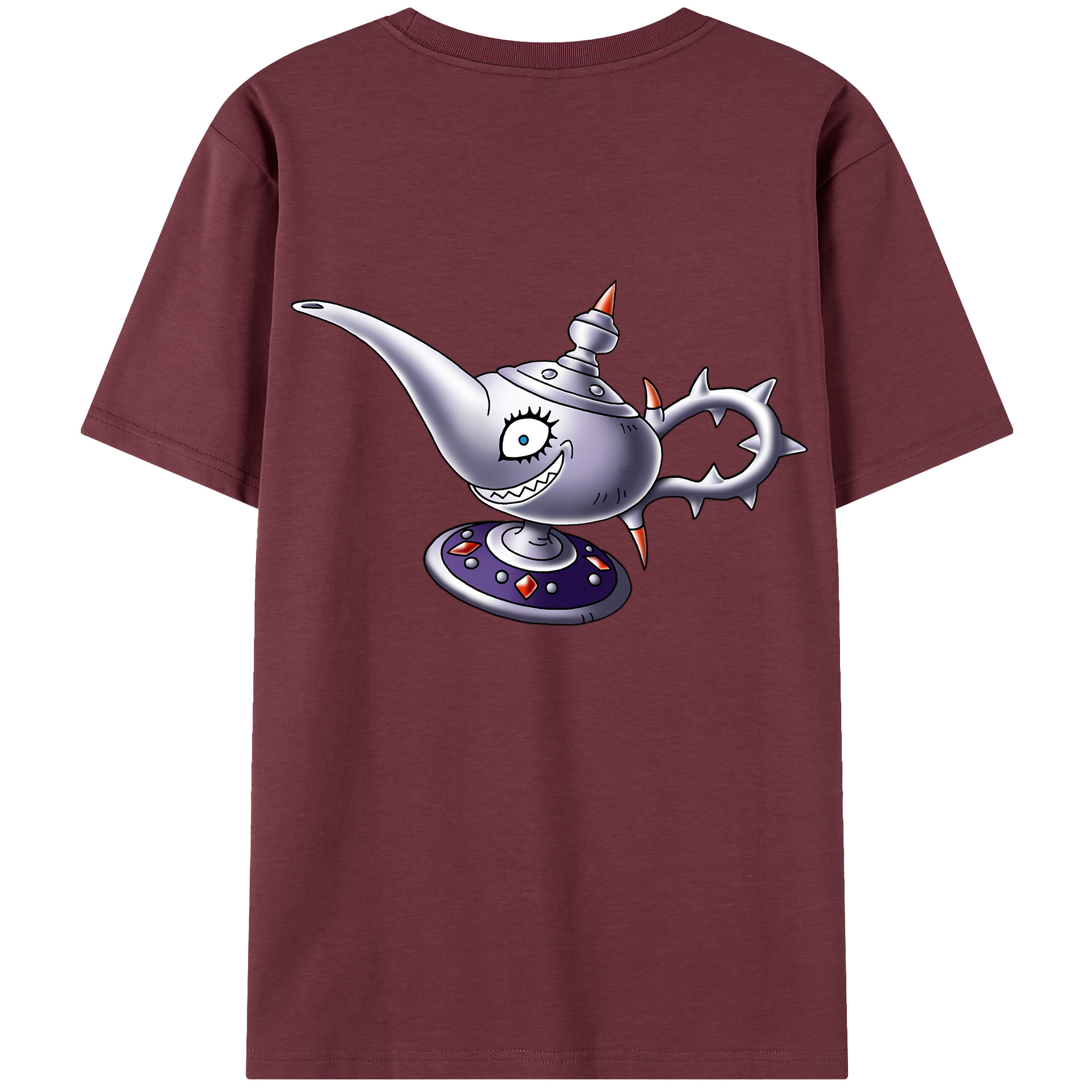 （画像用） ドラゴンクエスト Doragon Kuesuto Dragon Quest 綿100％半袖Tシャツ（背面プリント）